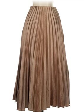 Pleated Maxi Skirt in Taupe